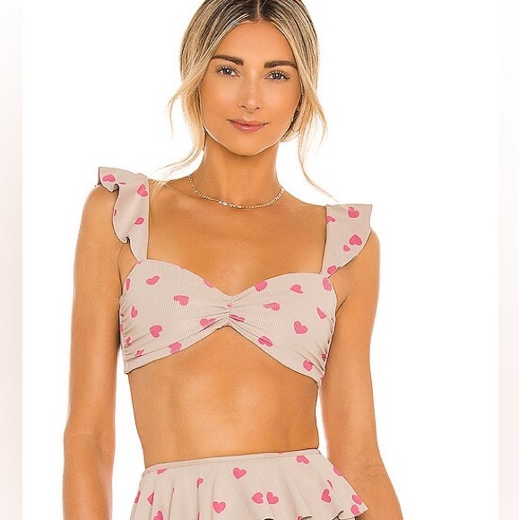 Beach Riot Hearts + Ruffles Bikini Top - Picture 7 of 13